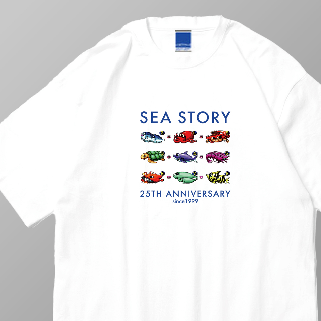 海物語 25th オリジナルTシャツ 図柄Ver. White
