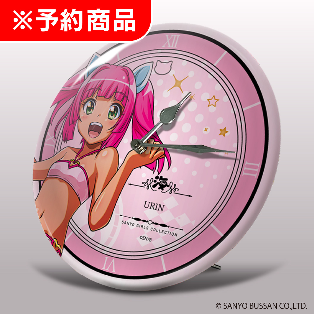 SANYO GIRLS COLLECTION特大缶バッジ時計 海物語 ウリン