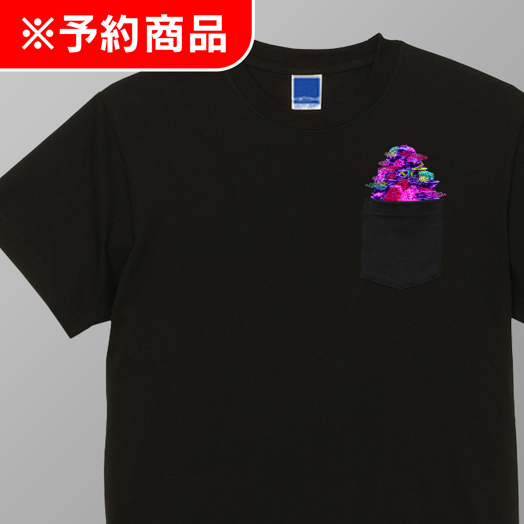 海物語 25th オリジナルTシャツ Sam in the poket Ver. Black