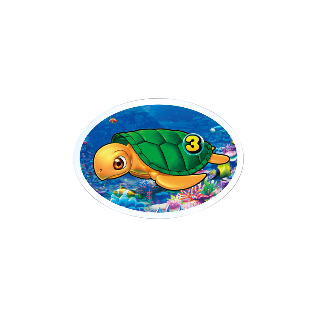 海物語 図柄アクリルバッジ カメ