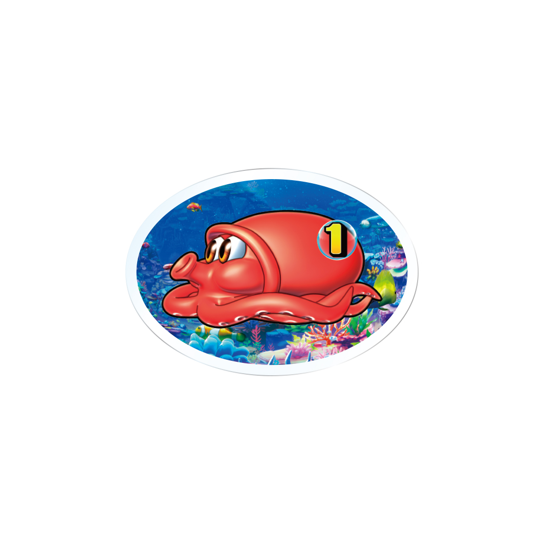 海物語 図柄アクリルバッジ タコ