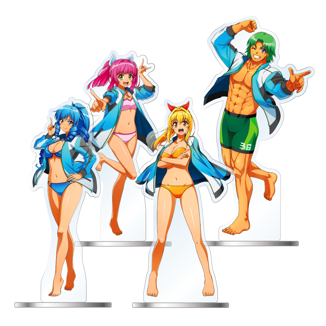 海物語 アクリルスタンド トラックジャケット マリン／ワリン／ウリン／サム